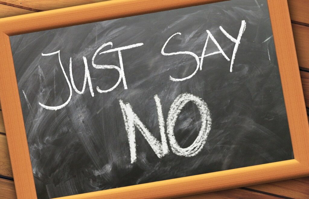 say no
